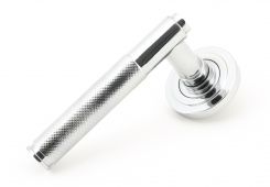 45664 From The Anvil Polished Chrome Brompton Lever on Rose Set &lpar;Art Deco&rpar;