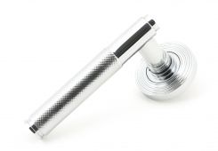 45665 From The Anvil Polished Chrome Brompton Lever on Rose Set &lpar;Beehive&rpar;