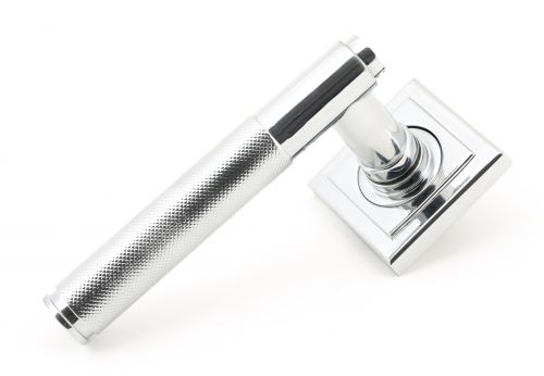 Click Here To Enlarge This Photo Of 45666 From The Anvil Polished Chrome Brompton Lever on Rose Set &lpar;Square&rpar;