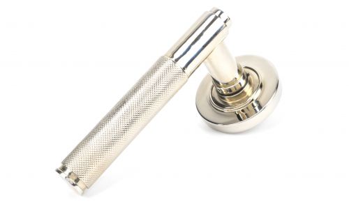 Click Here To Enlarge This Photo Of 45667 From The Anvil Polished Nickel Brompton Lever on Rose Set &lpar;Plain&rpar;