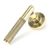 49995 From The Anvil Aged Brass Brompton Lever on Rose Set &lpar;Beehive&rpar; - Unsprung