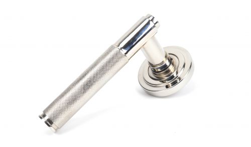 Click Here To Enlarge This Photo Of 50002 From The Anvil Polished Nickel Brompton Lever on Rose Set &lpar;Art Deco&rpar; - Unsprung