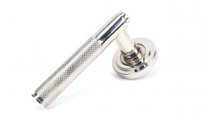 50002 From The Anvil Polished Nickel Brompton Lever on Rose Set &lpar;Art Deco&rpar; - Unsprung