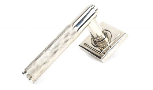 Click Here To Enlarge This Photo Of 50004 From The Anvil Polished Nickel Brompton Lever on Rose Set &lpar;Square&rpar; - Unsprung