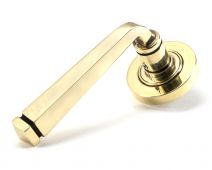 45611 From The Anvil Aged Brass Avon Round Lever on Rose Set &lpar;Plain&rpar;