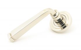 45620 From The Anvil Polished Nickel Avon Round Lever on Rose Set &lpar;Art Deco&rpar;