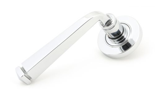 Click Here To Enlarge This Photo Of 49949 From The Anvil Polished Chrome Avon Round Lever on Rose Set &lpar;Plain&rpar; - Unsprung