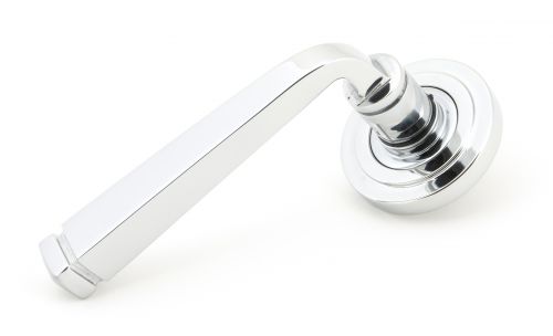 Click Here To Enlarge This Photo Of 49950 From The Anvil Polished Chrome Avon Round Lever on Rose Set &lpar;Art Deco&rpar; - Unsprung