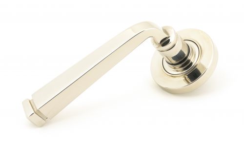 Click Here To Enlarge This Photo Of 49953 From The Anvil Polished Nickel Avon Round Lever on Rose Set &lpar;Plain&rpar; - Unsprung