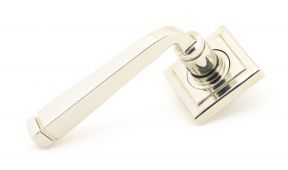 49956 From The Anvil Polished Nickel Avon Round Lever on Rose Set &lpar;Square&rpar; - Unsprung