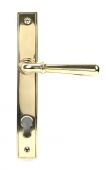 46529 From The Anvil Polished Brass Newbury Slimline Lever Espag&period; Lock Set - 92mm centres - 212mm screw centres