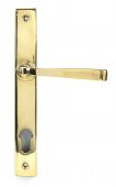 46548 From The Anvil Polished Brass Avon Slimline Lever Espag&period; Lock Set - 92mm centres - 212mm screw centres