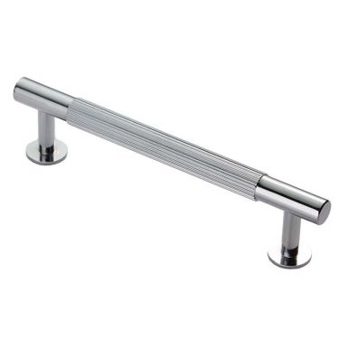 Click Here To Enlarge This Photo Of FTD710BCP - Carlisle Brass Fingertip Design 'Lines' Pull Handle 158mm &lpar;128mm c&sol;c&rpar; Polished Chrome