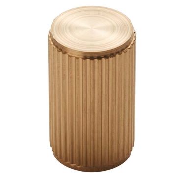 Click Here To Enlarge This Photo Of FTD712SB - Carlisle Brass Fingertip Design 'Lines' Knob 18mm dia &lpar;30mm projection&rpar; Satin Brass