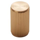 FTD712SB - Carlisle Brass Fingertip Design 'Lines' Knob 18mm dia &lpar;30mm projection&rpar; Satin Brass
