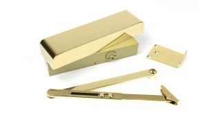 50108 From The Anvil Polished Brass Size 2-5 Overhead Door Closer & Cover
