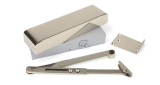 50111 From The Anvil Polished Nickel Size 2-5 Overhead Door Closer & Cover
