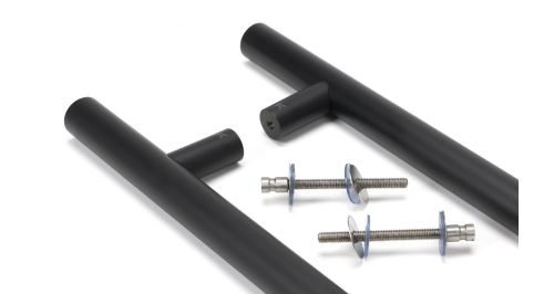 Click Here To Enlarge This Photo Of 50262 From The Anvil Matt Black SS &lpar;316&rpar; 1200mm T Bar Handle B2B Fix 32mm dia&period;