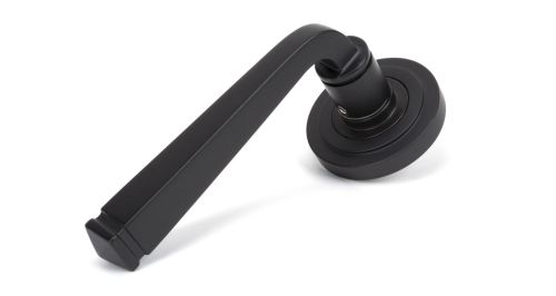 Click Here To Enlarge This Photo Of 46090 From The Anvil Aged Bronze Avon Round Lever on Rose Set &lpar;Art Deco&rpar;