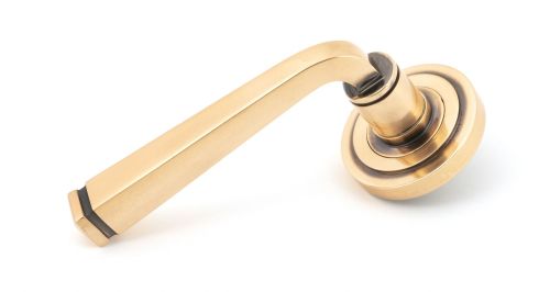 Click Here To Enlarge This Photo Of 46094 From The Anvil Polished Bronze Avon Round Lever on Rose Set &lpar;Art Deco&rpar;