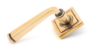 46096 From The Anvil Polished Bronze Avon Round Lever on Rose Set &lpar;Square&rpar;