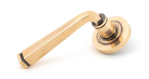 Click Here To Enlarge This Photo Of 50061 From The Anvil Polished Bronze Avon Round Lever on Rose Set &lpar;Plain&rpar; - Unsprung