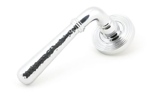 Click Here To Enlarge This Photo Of 46075 From The Anvil Polished Chrome Hammered Newbury Lever on Rose Set &lpar;Beehive&rpar;