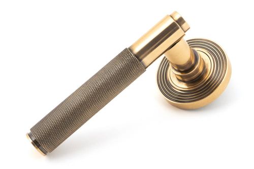 Click Here To Enlarge This Photo Of 50105 From The Anvil Polished Bronze Brompton Lever on Rose Set &lpar;Beehive&rpar; - Unsprung
