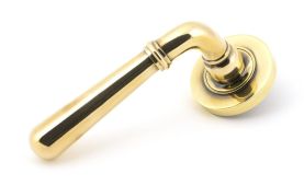 45755 From The Anvil Aged Brass Newbury Lever on Rose Set &lpar;Plain&rpar;