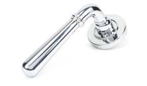 46053 From The Anvil Polished Chrome Newbury Lever on Rose Set &lpar;Plain&rpar;