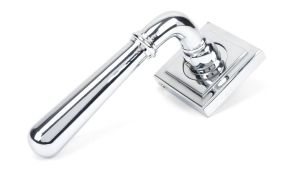 50024 From The Anvil Polished Chrome Newbury Lever on Rose Set &lpar;Square&rpar; - Unsprung