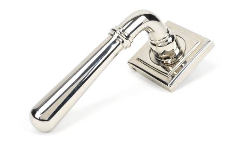 Click Here To Enlarge This Photo Of 50028 From The Anvil Polished Nickel Newbury Lever on Rose Set &lpar;Square&rpar; - Unsprung