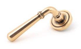 46066 From The Anvil Polished Bronze Newbury Lever on Rose Set &lpar;Art Deco&rpar;