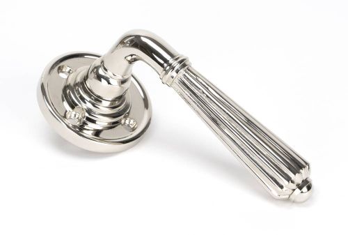 Click Here To Enlarge This Photo Of 50082 From The Anvil Polished Nickel Hinton Lever on Rose Set - Unsprung