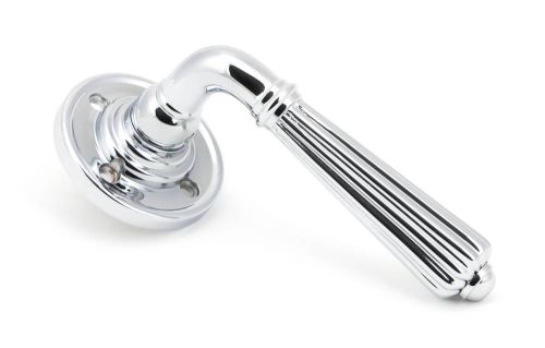 Click Here To Enlarge This Photo Of 50083 From The Anvil Polished Chrome Hinton Lever on Rose Set - Unsprung