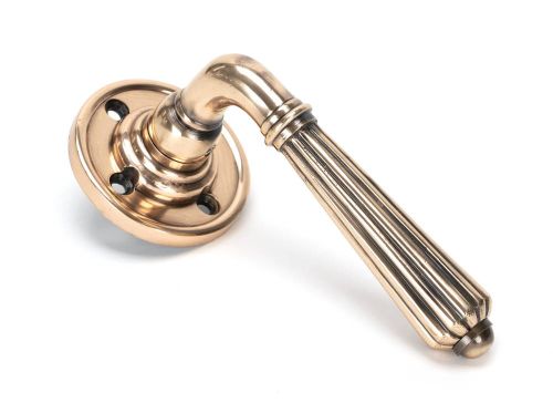 Click Here To Enlarge This Photo Of 50085 From The Anvil Polished Bronze Hinton Lever on Rose Set - Unsprung