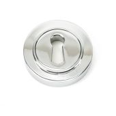 45687 From The Anvil Polished Chrome Round Escutcheon &lpar;Plain&rpar;
