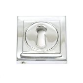 45690 From The Anvil Polished Chrome Round Escutcheon &lpar;Square&rpar;