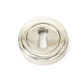 45692 From The Anvil Polished Nickel Round Escutcheon &lpar;Art Deco&rpar;