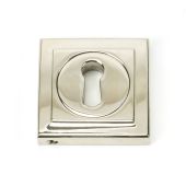 45694 From The Anvil Polished Nickel Round Escutcheon &lpar;Square&rpar;