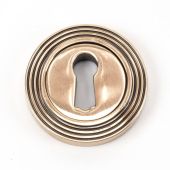 46119 From The Anvil Polished Bronze Round Escutcheon &lpar;Beehive&rpar;