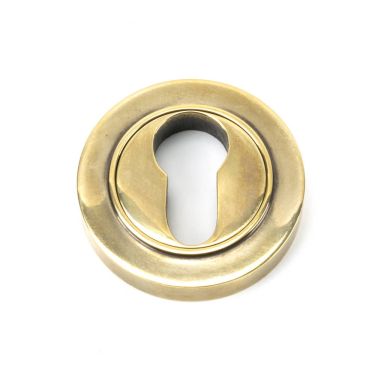 Click Here To Enlarge This Photo Of 45707 From The Anvil Aged Brass Round Euro Escutcheon &lpar;Plain&rpar;