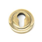 45707 From The Anvil Aged Brass Round Euro Escutcheon &lpar;Plain&rpar;
