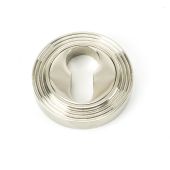 45717 From The Anvil Polished Nickel Round Euro Escutcheon &lpar;Beehive&rpar;