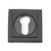 46124 From The Anvil Aged Bronze Round Euro Escutcheon &lpar;Square&rpar;