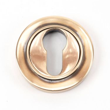 Click Here To Enlarge This Photo Of 46125 From The Anvil Polished Bronze Round Euro Escutcheon &lpar;Plain&rpar;