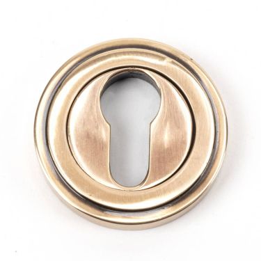Click Here To Enlarge This Photo Of 46126 From The Anvil Polished Bronze Round Euro Escutcheon &lpar;Art Deco&rpar;