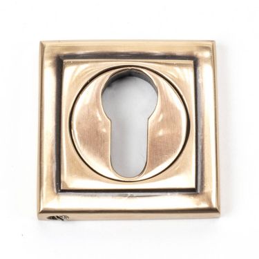Click Here To Enlarge This Photo Of 46128 From The Anvil Polished Bronze Round Euro Escutcheon &lpar;Square&rpar;