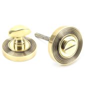 45733 From The Anvil Aged Brass Round Thumbturn Set &lpar;Beehive&rpar;