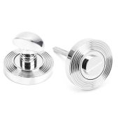 45737 From The Anvil Polished Chrome Round Thumbturn Set &lpar;Beehive&rpar;